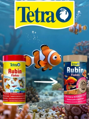TetraRubin корм в хлопьях для улучшения окраса всех видов рыб 250 мл 