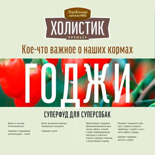 Сухой корм Деревенские лакомства Холистик Премьер  для взрослых собак мини-пород утка с рисом 3 кг