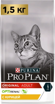 Сухой корм Purina Pro Plan Adult для взрослых кошек с курицей 1,5 кг