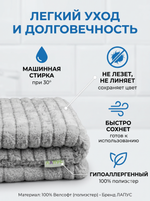 Плед Лапус для собак и кошек 75*100 см