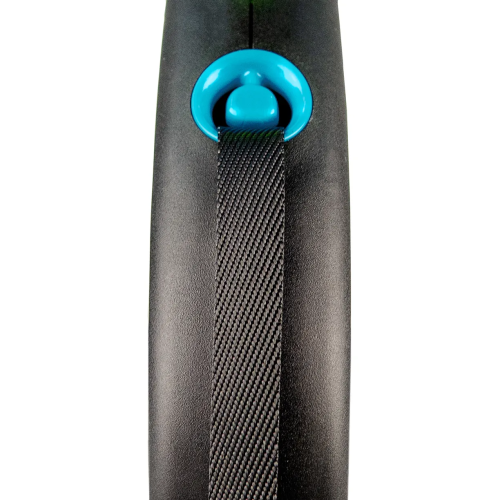 Поводок-рулетка Flexi Black Design tape S 5м 15 кг, голубая