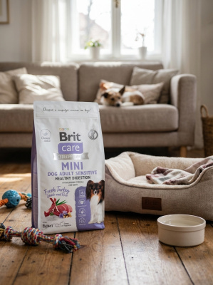 Сухой корм Брит Кеа MINI DOG ADULT SENSITIVE HEALTHY DIGESTION для собак с инд, ягнен. и рисом, 400г