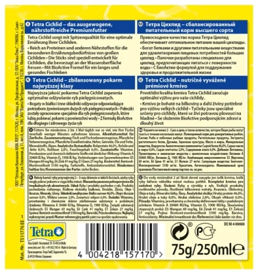 Корм для рыб Tetra Cichlid Sticks, цихлид и крупных декоративных рыб, палочки 250мл