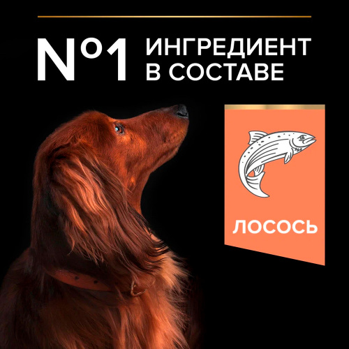Сухой корм Purina Pro Plan для собак мелких пород, с чувствительной кожей - Лосось 2,5кг+500г