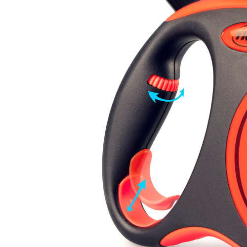 Поводок-рулетка Flexi Xtreme tape XS 3m 15 kg black/ orange