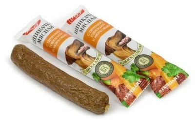 Лакомство для собак Титбит Biff Шпикачки мясные с печенью говяжьей и морковью 50г