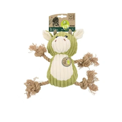 Игрушка мягкая для собак Коровка  Рози с канатом, 28 см, MPets 10642999