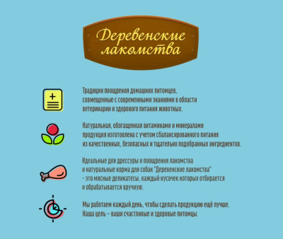 Деревенские лакомства 79711267 для щенков Куриные рулетики 90г