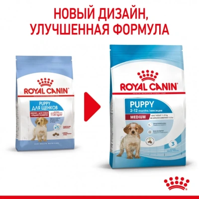Сухой корм Royal Canin Medium PUPPY для щенков средних пород, 3кг