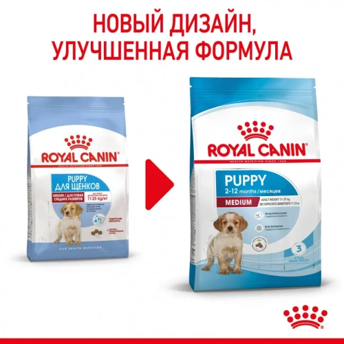 Сухой корм Royal Canin Medium PUPPY для щенков средних пород, 3кг