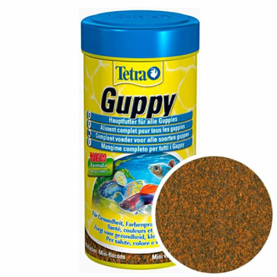 Тетра 197213 Tetra Guppy Корм для гуппи, мини-хлопья 100мл