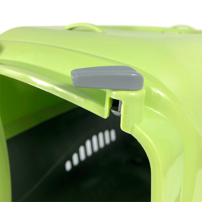 17113 Переноска для животных "Турне" S с прозр.пласт. дверцей 42*29,5*26 см зеленая