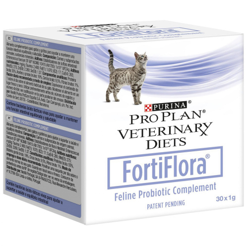 Purina Pro Plan Veterinary Diets Fortiflora Пищевая добавка для кошек с пребиотиком, 30 х 1 г