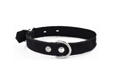 Ошейник 1114Ч COLOR LINE 1сл 25 мм нубук/фетр длина 35-45 см черный