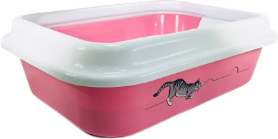 Зооэкспресс Туалет МЕГАКИС с сеткой и рамкой, с рисунком 46*34,5*14 см