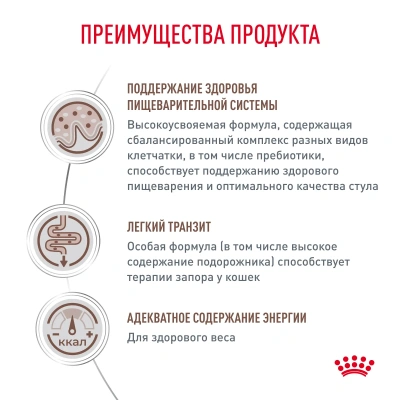 Royal Canin Gastrointestinal Fibre Response Сухой ветеринарный корм для кошек при запорах, 400 г