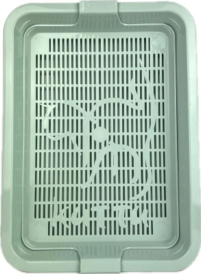 111103 Туалет КИТТИ для кошки с сеткой малый 32,5*23,5*5 см светло-зеленый