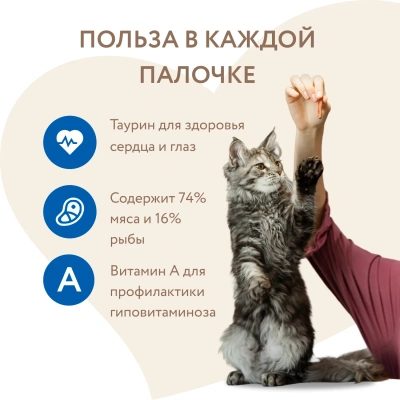 Лакомство для кошек лакомые палочки с форелью и лососем 10х5г Мнямс 