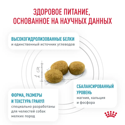 Сухой корм Royal Canin Hypoallergenic Small Dog для собак мелких пород при пищевой аллергии 1кг