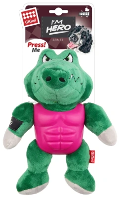 Игрушка для собак GiGwi "I'am Hero" Крокодил с пищалкой 21см
