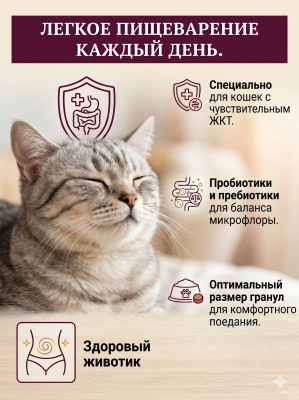 Сухой корм AWARD SPECIAL CARE Sensitive Digestion для кошек с чувств. пищ. со свеж. мясом утки 1,5кг