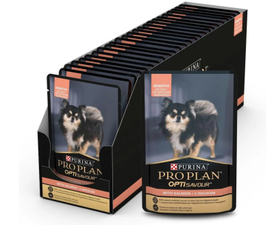 Purina PRO PLAN Консервированный корм для взрослых собак с чувствительным пищеварением, лосось, 26 x 85 г