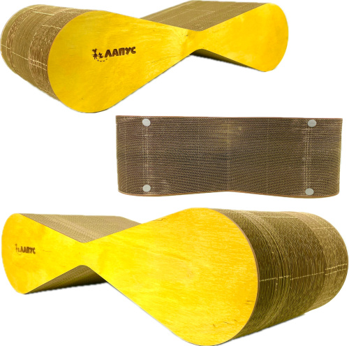 Когтеточка Лапус, Мини (картон, деревянный ободок), лиственница, L477074