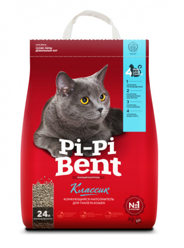 Pi-Pi Bent 00369 Классик Наполнитель комкующийся 10 кг (крафт пакет)