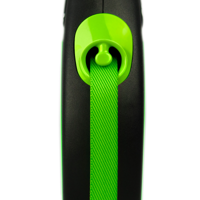 Поводок-рулетка Flexi New Neon tape, размер - M 5м, 25кг, зеленая