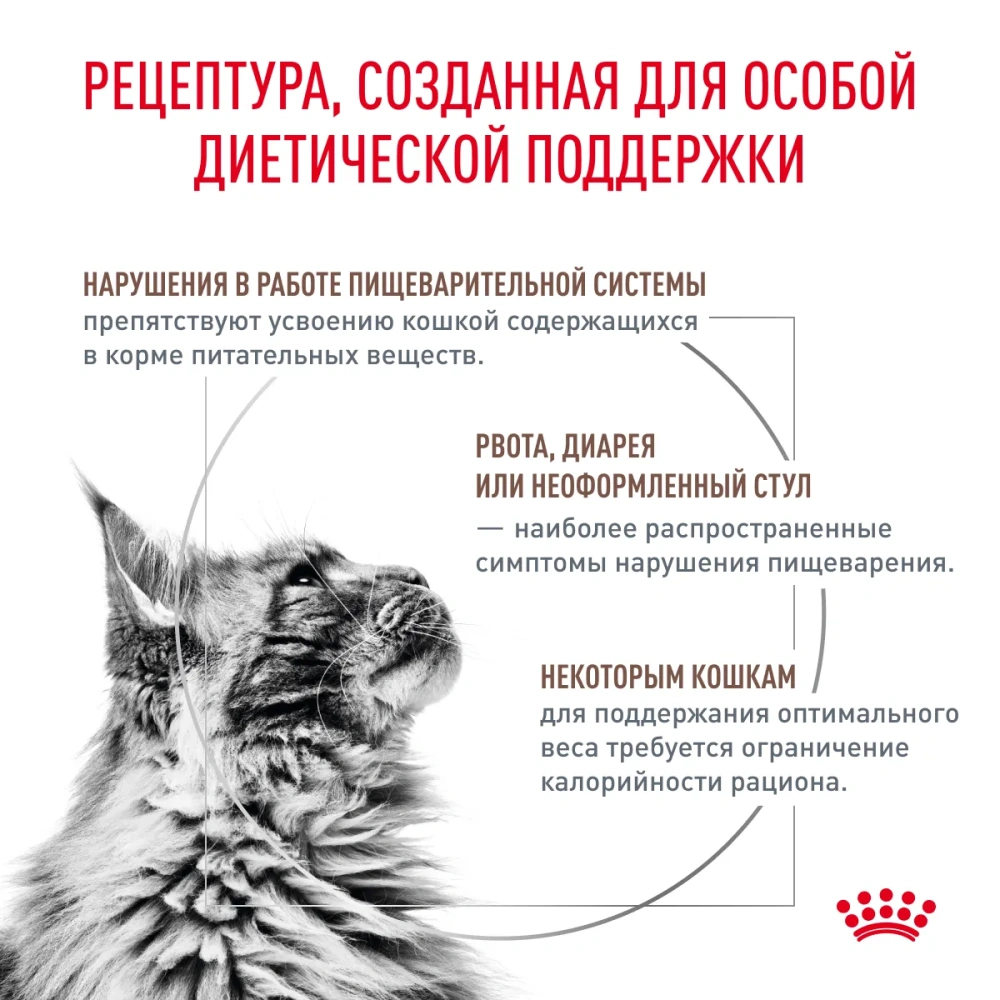 Royal Canin Gastro Intestinal Moderate Calorie, Сухой корм для кошек с заболеваниями печени и ЖКТ, 400 г