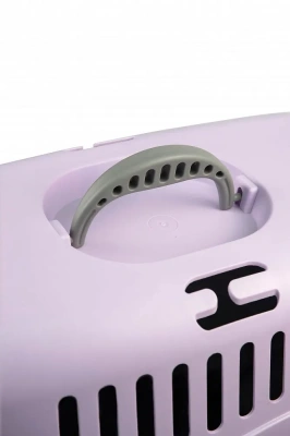 18412 переноска для животных "Турне" L АВИА с металлической дверцей 54,5*36*34 см фиолетовая