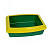 Вака 53945 Туалет (лоток) для кошек глубокий (с бортиком, зелёный, 42,5х33х11см)