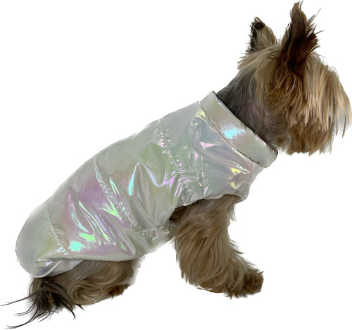 Зимняя водонепроницаемая куртка для питомцев перламутровая белая XL