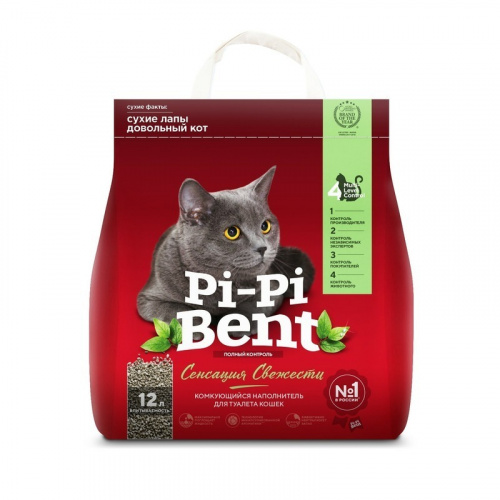 Pi-Pi Bent 00144 Сенсация свежести Наполнитель комкующийся 5 кг