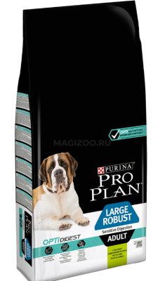Сухой корм Pro Plan Adult Large Robust для собак круп. пород с мощным телосложением с ягненком 14 кг
