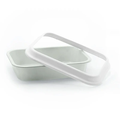 111513 Туалет LEADER для кошек с рамкой 46*34,5*14 см светло-зеленый