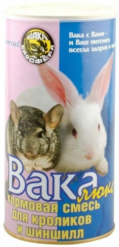 Корм Вака Люкс для шиншилл и кроликов 800г