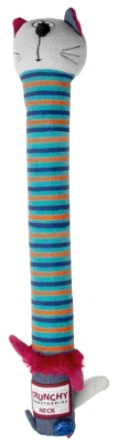 Игрушка для собак GiGwi Кот с хрустящей шеей и пищалкой 28см