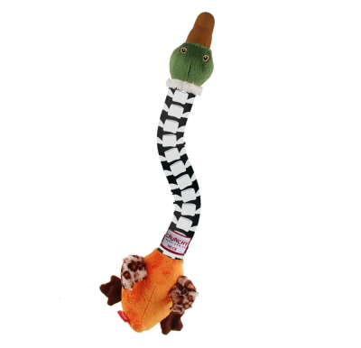 Игрушка для собак, утка с хрустящей шеей и пищалкой, арт.75464