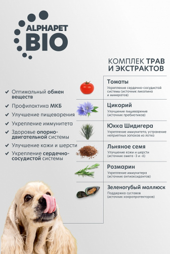 Сухой корм Альфа Пет для взрослых собак мелких пород с Индейкой и рисом 3кг