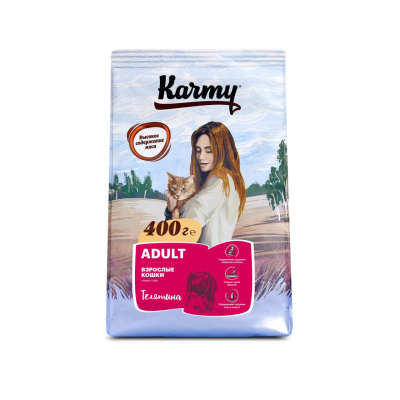 Сухой корм Карми для кошек Телятина 400г