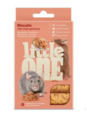 Лакомство Литтл Ван Бисквиты с хрустящим гаммарусом для хомяков, крыс, мышей и песчанок 5х7г
