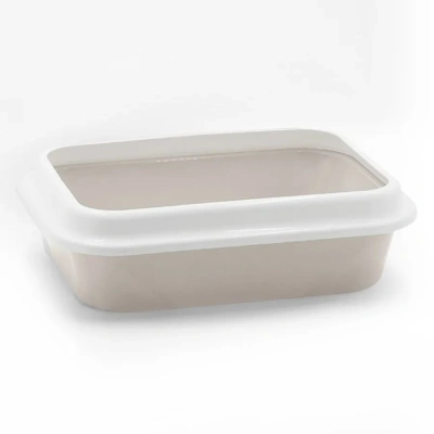 111511 Туалет LEADER для кошки с рамкой 46*34,5*14 см бежевый