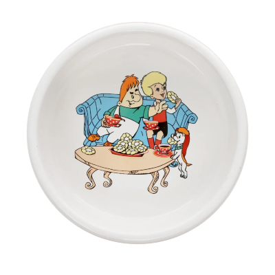 Миска для животных Triol СОЮЗМУЛЬТФИЛЬМ  "Плюшки", керамическая, 0.3л