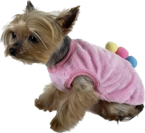 Свитер флисовый розовый с мороженным XL