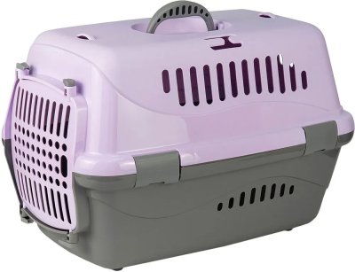 Переноска для животных "Турне" M с пласт.дверцей 48*32*32 см фиолетовая, 16212