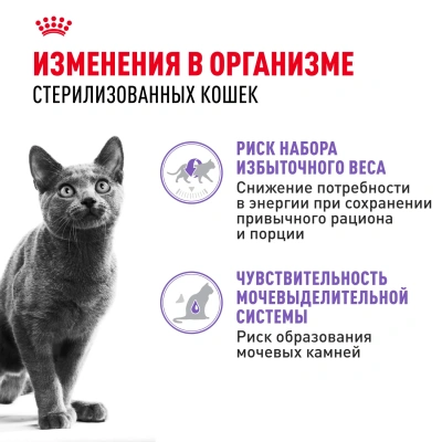 Влажный корм Royal Canin Sterilised для стерилизованных взрослых кошек, кусочки в соусе 28шт х 85г