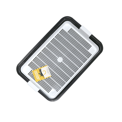 Туалет для кошек Моськи-Авоськи с сеткой, 40*26*6,5 см, черный
