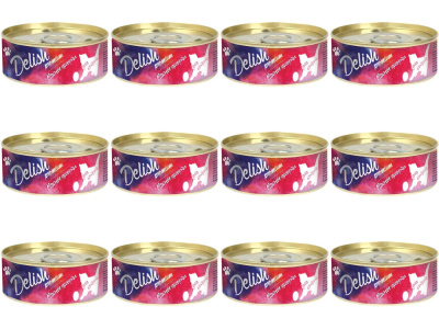 Влажный корм Delish premium  для котя мясное ассорти 100 гр
