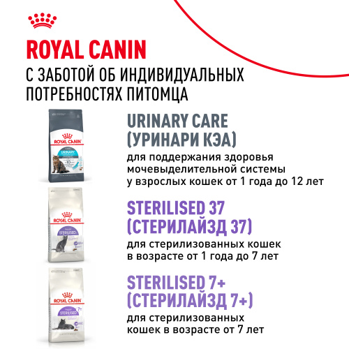 Royal Canin Ageing Sterilised 12+ Сухой корм для кастрированных котов и стерилизованных кошек старше 12 лет, 2 кг
